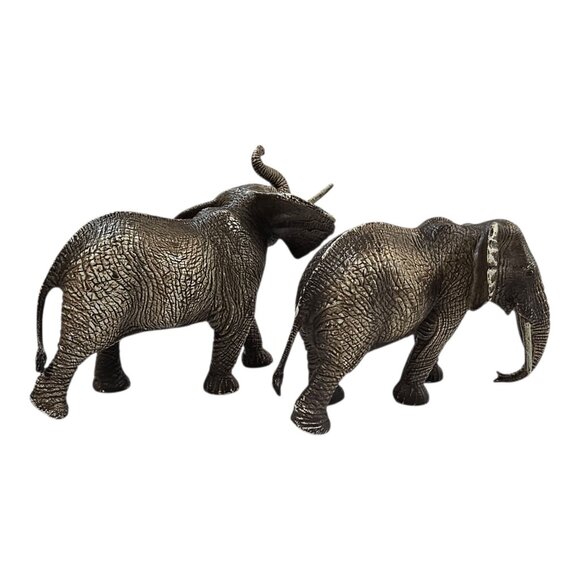 Schleich African Elephants Bull Cow Wild Life Figures Hand Painted Realistic Toy - Picture 9 of 12